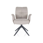 Scaun rotativ WING, bej deschis/negru, stofa clasica - Brego 31/metal, 66x45x90 cm