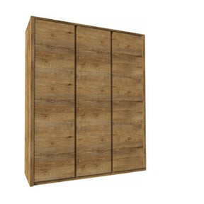 Dulap cu trei uşi, stejar lefkas închis, MONTANA S3D