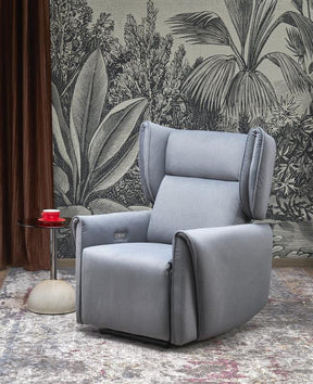 Fotoliu recliner GELATO, gri, stofa clasica, 83x91/161x95/109 cm