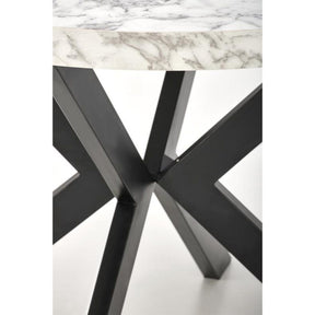 Masa extensibila PERONI, alb/gri/negru, PAL furniruit /otel, 100/250x100x75 cm