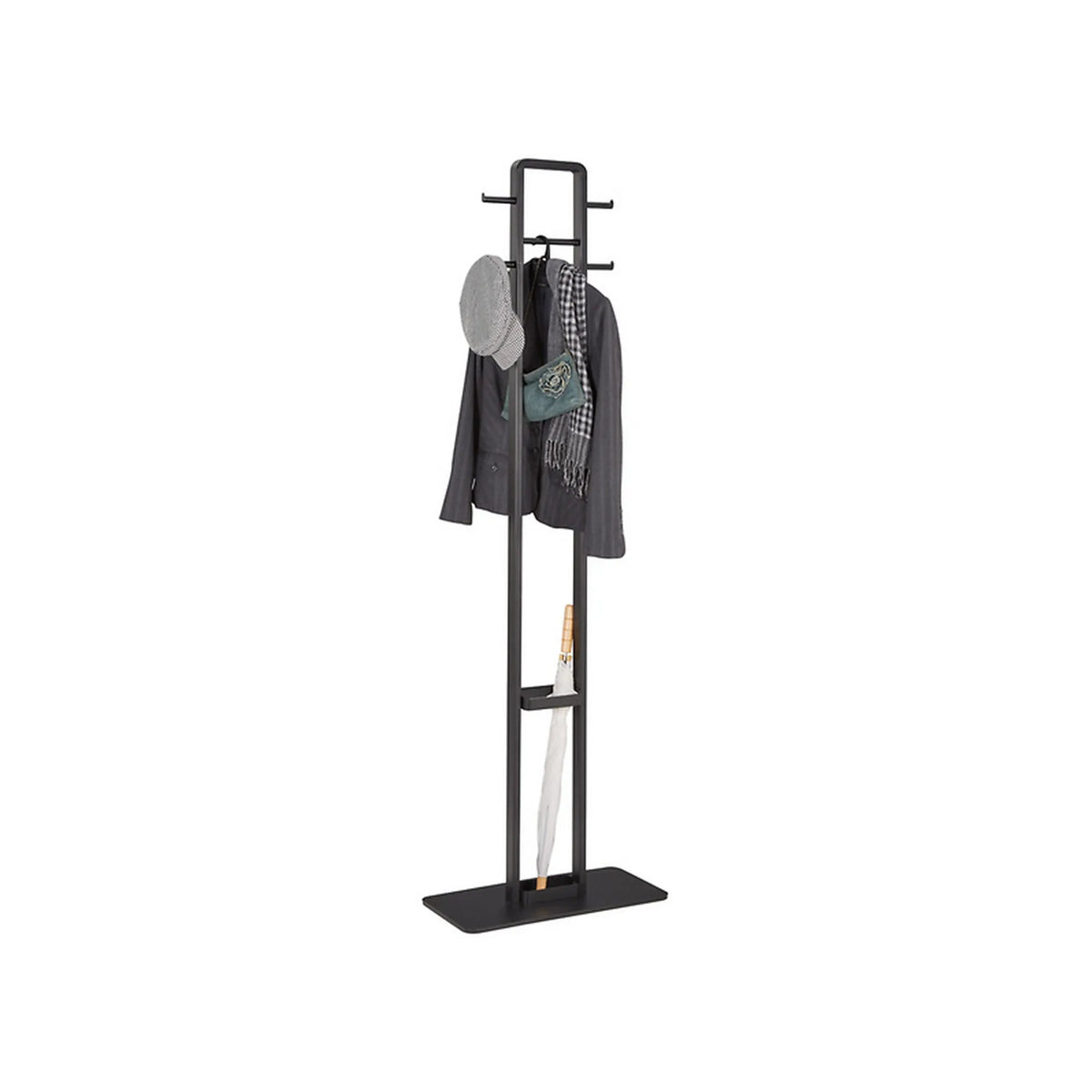 Cuier pom DENIS, negru, metal, 56x28x180 cm