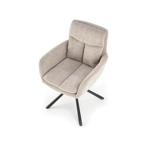 Scaun rotativ K495, bej, stofa clasica, 87x60x65 cm