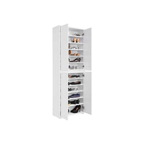 Pantofar LIV, alb, PAL laminat, 70x34x210 cm