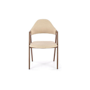 Scaun tapitat K344, bej, stofa, 51x57x82 cm