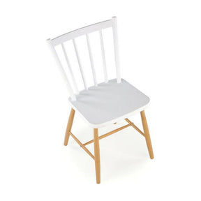 Scaun K419, alb/stejar, polipropilena, 47x47x83 cm