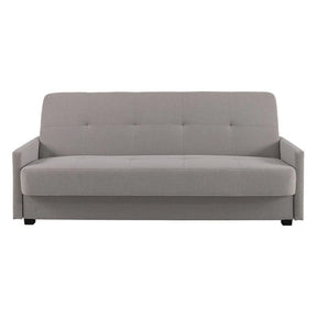 Canapea extensibila MARO, stofa clasica gri - Mossa 09, cu lada depozitare, 207x95x95 cm