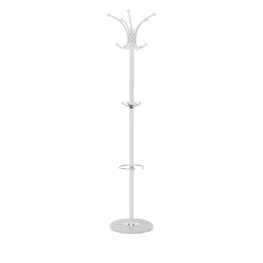 Cuier ALAN NEW, alb, metal/marmura, 37x37x175 cm