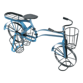 Ghiveci RETRO în formă de bicicletă, negru / albastru, ALBO