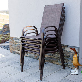 Scaun ALDERA, maro/negru, stofa clasia/metal, 54x72x96 cm