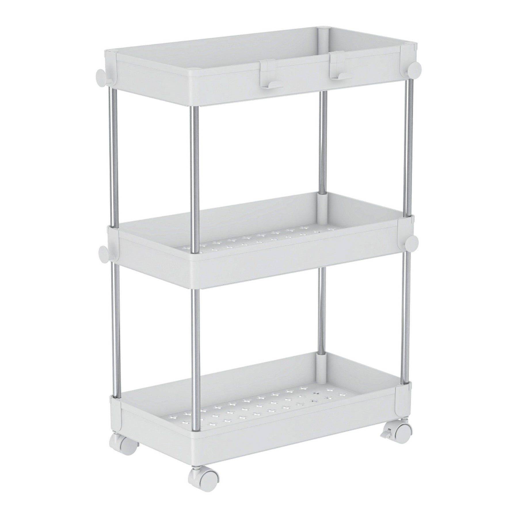 Etajera ALIOL TIP 1, alb, metal/plastic, 40x22x60 cm