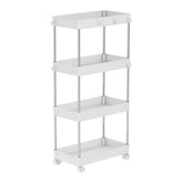 Etajera ALIOL TIP 3, alb, metal/plastic, 40x22x85 cm