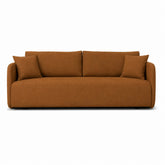 Canapea extensibila Allen, stofa catifelata maro - Element 07, cu lada depozitare, 220x100x88 cm