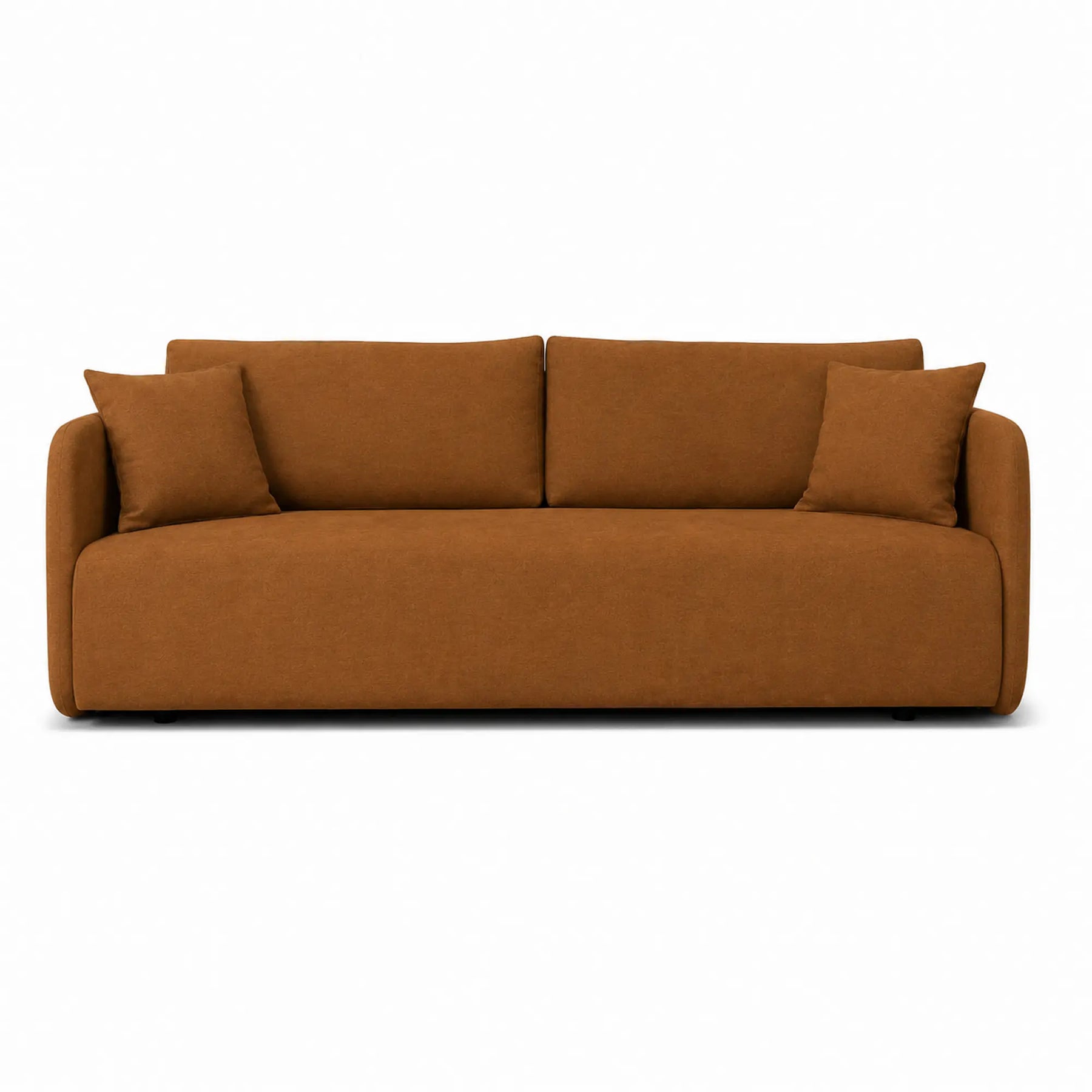 Canapea extensibila Allen, stofa catifelata maro - Element 07, cu lada depozitare, 220x100x88 cm