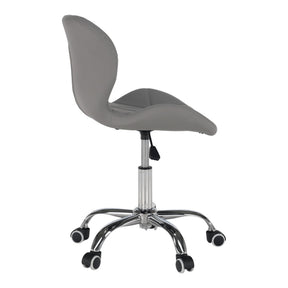Scaun birou ARGUS NEW, gri/crom, piele ecologica/metal, 47x56x73/84 cm