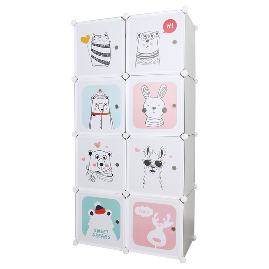 Dulap modular pentru copii,  gri / model pentru copii, ATREY