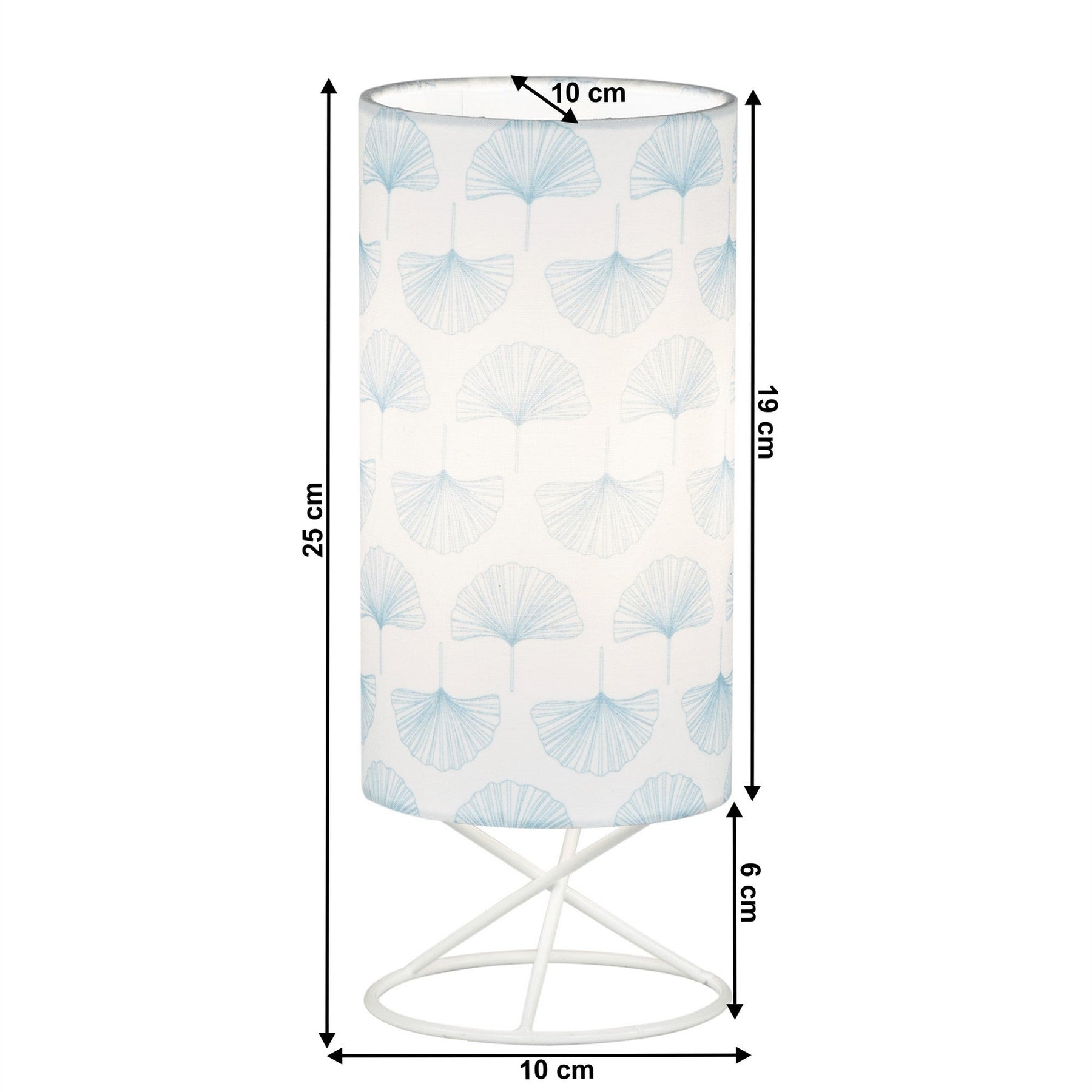 Lampa AVAM, alb, material textil/metal, 10x10x6 cm