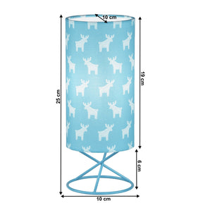 Lampa AVAM, albastru, material textil/metal, 10x10x6 cm