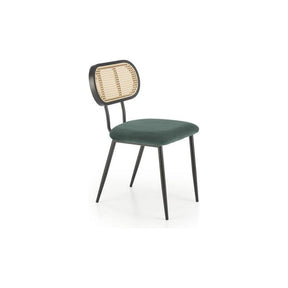 Scaun K503, verde inchis, otel/stofa catifelata, 53x60x84 cm