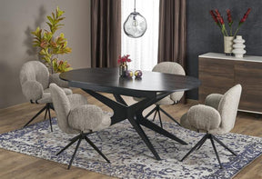 Masa extensibila SANDRO, negru, 180/240x100x76 cm