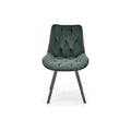 Scaun pivotant K519, verde inchis, stofa catifelata/metal, 54x63x86 cm