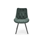 Scaun pivotant K519, verde inchis, stofa catifelata/metal, 54x63x86 cm