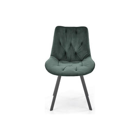 Scaun pivotant K519, verde inchis, stofa catifelata/metal, 54x63x86 cm