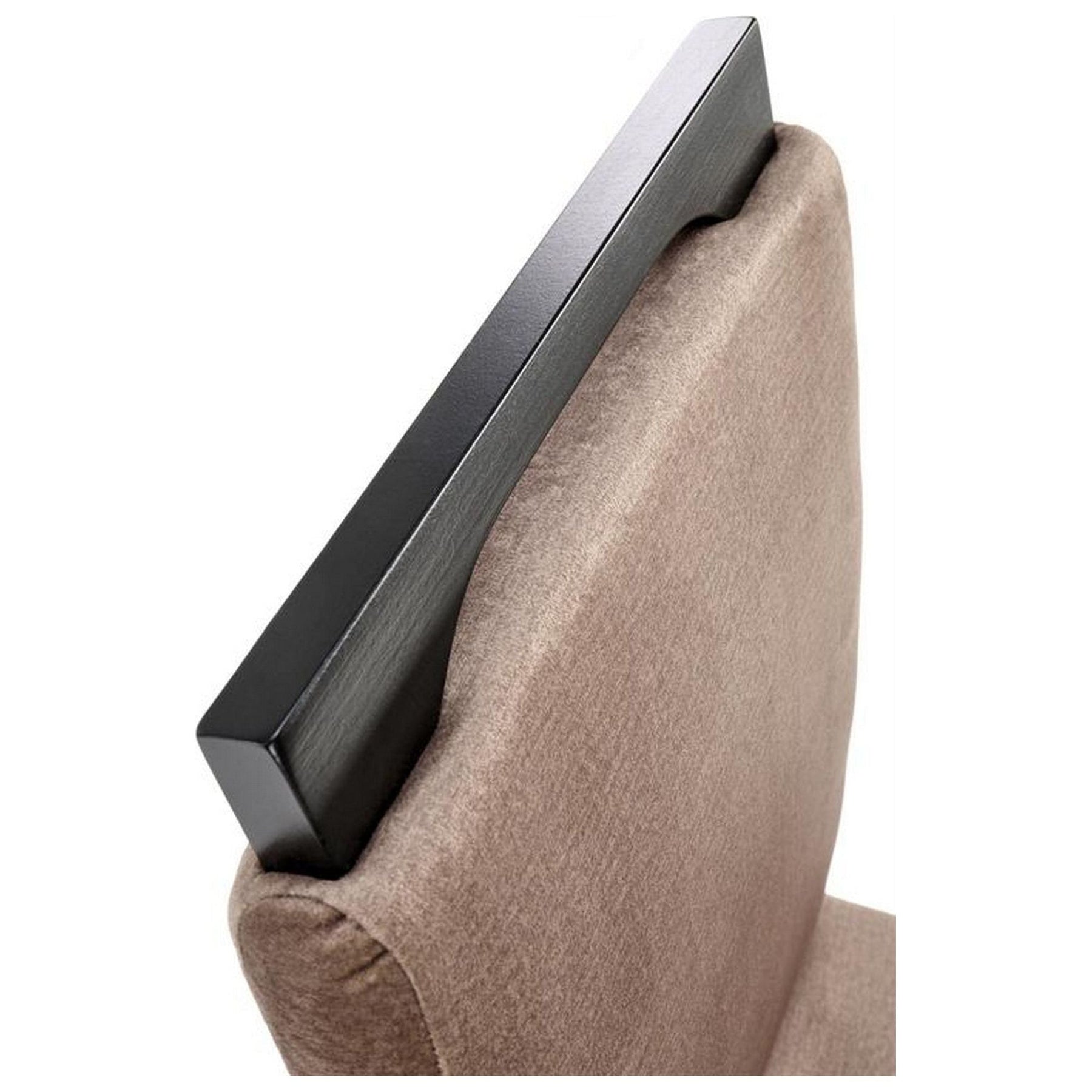 Scaun CLARION 2, negru/bej, lemn masiv/stofa catifelata, 42x52x97 cm