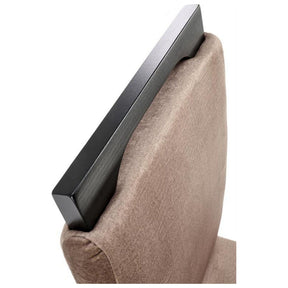 Scaun CLARION 2, negru/bej, lemn masiv/stofa catifelata, 42x52x97 cm