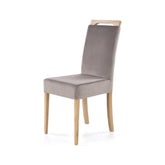 Scaun CLARION, stejar/auriu, 42X58X97 cm