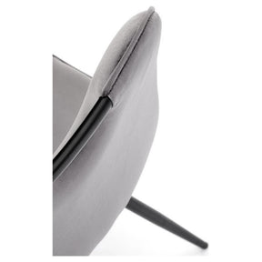 Scaun tapitat K521, gri/negru, stofa catifelata, 46x58x83 cm