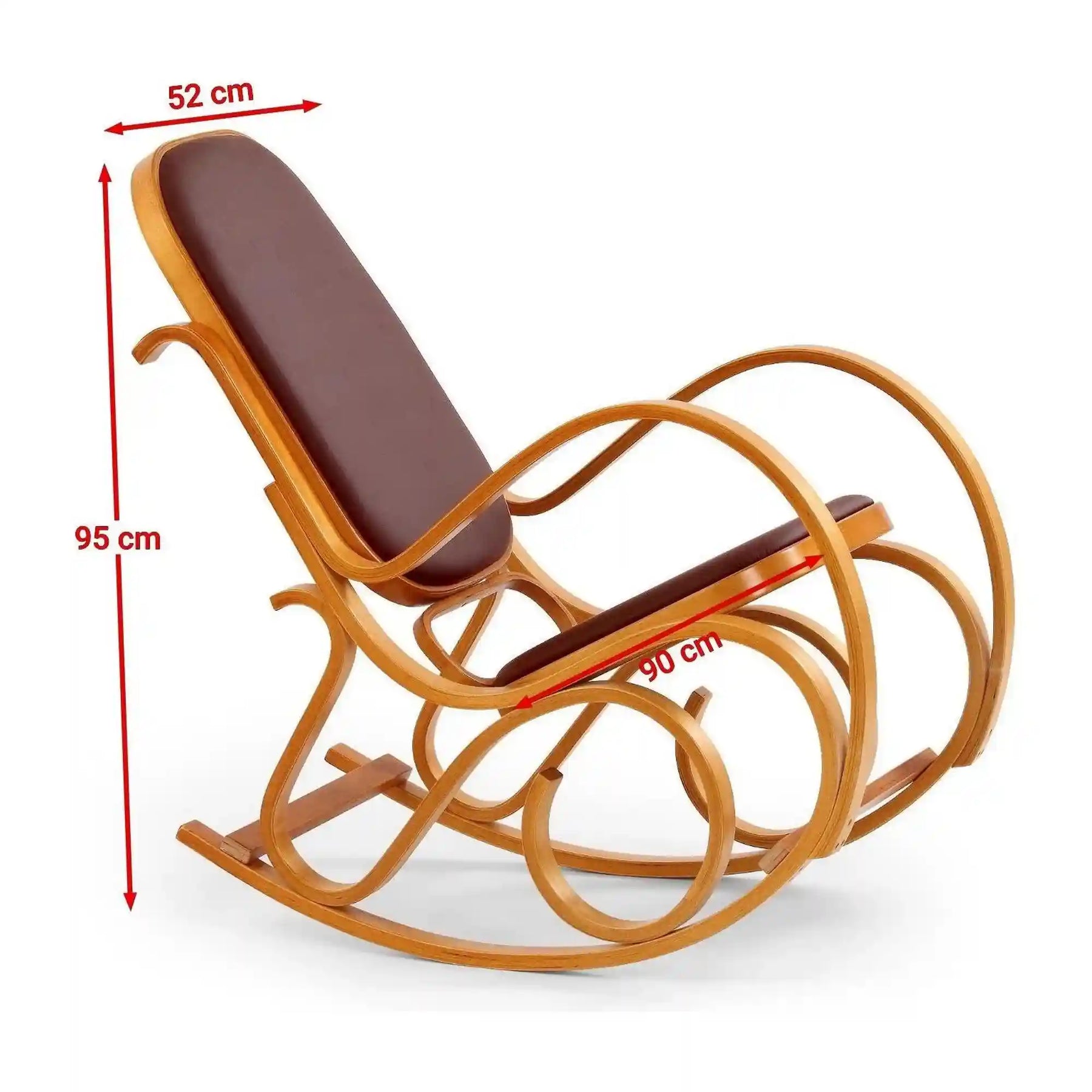 Balansoar maro închis cu detalii din stejar auriu, ideal pentru relaxare în living – testalt