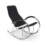 Balansoar modern negru cu detalii cromate, ideal pentru relaxare în living – testalt