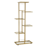 Suport de flori BAMIR TIP 3, auriu, metal, 43.5x22x108 cm