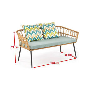 Banca gradina HOUSTON OCN-38276, stejar/negru