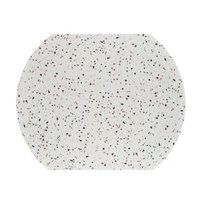 Masa ARAMIS, alb/terrazzo, 120x120x76 cm