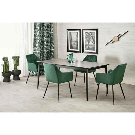 Masa extensibila CHARLES, gri/negru, 180/260x90x76 cm