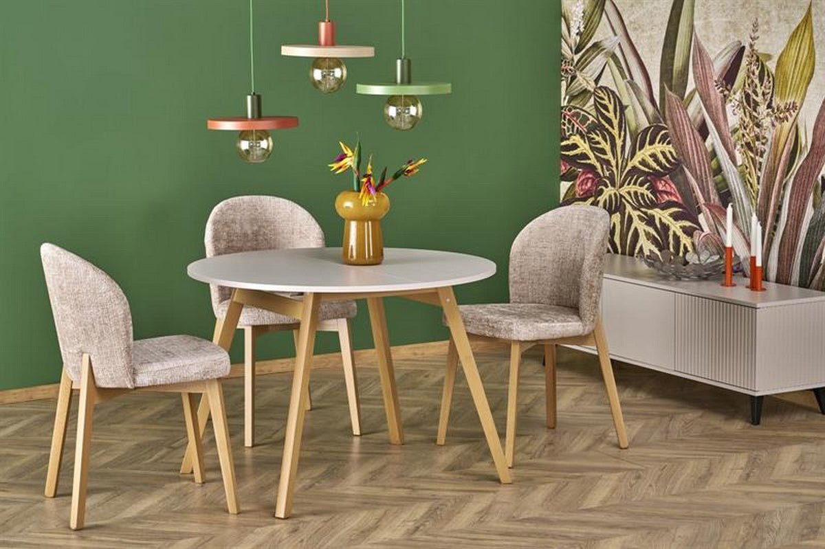 Masa extensibila RUBEN, casmir/stejar, PAL, 102/142x102x73 cm