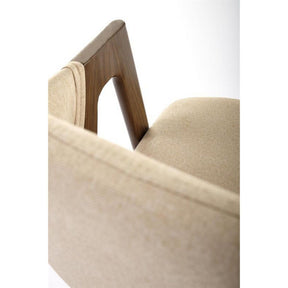 Scaun tapitat K344, bej, stofa, 51x57x82 cm