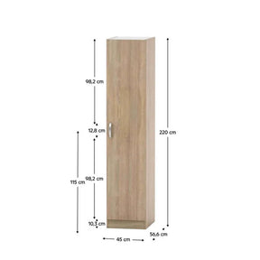 Dulap BETTY 2 BE02-006-00, DTD laminat, stejar sonoma, 45x56.6x220 cm