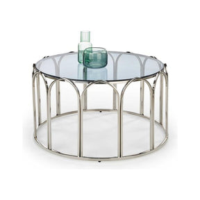 Masuta de cafea OLIVIA, sticla fumurie, 81x47 cm