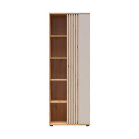 Biblioteca 5 rafturi BREVAS, PAL, stejar artisan/casmir, 70×40×195.6 cm