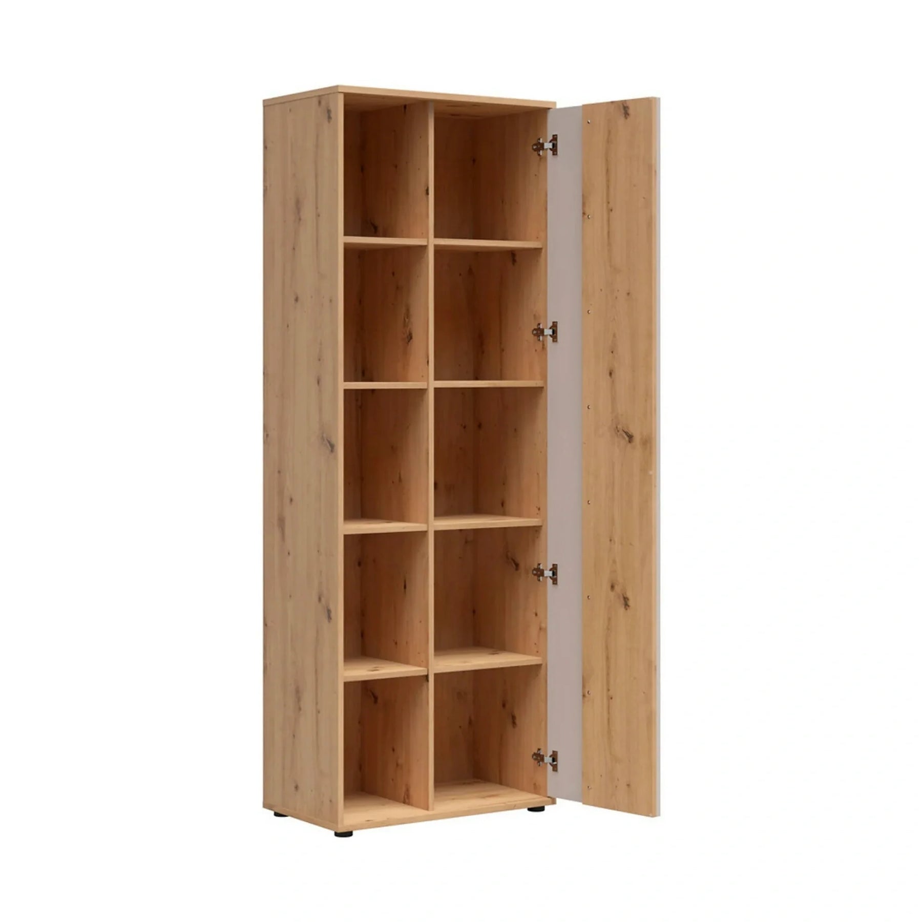 Biblioteca 5 rafturi BREVAS, PAL, stejar artisan/casmir, 70×40×195.6 cm