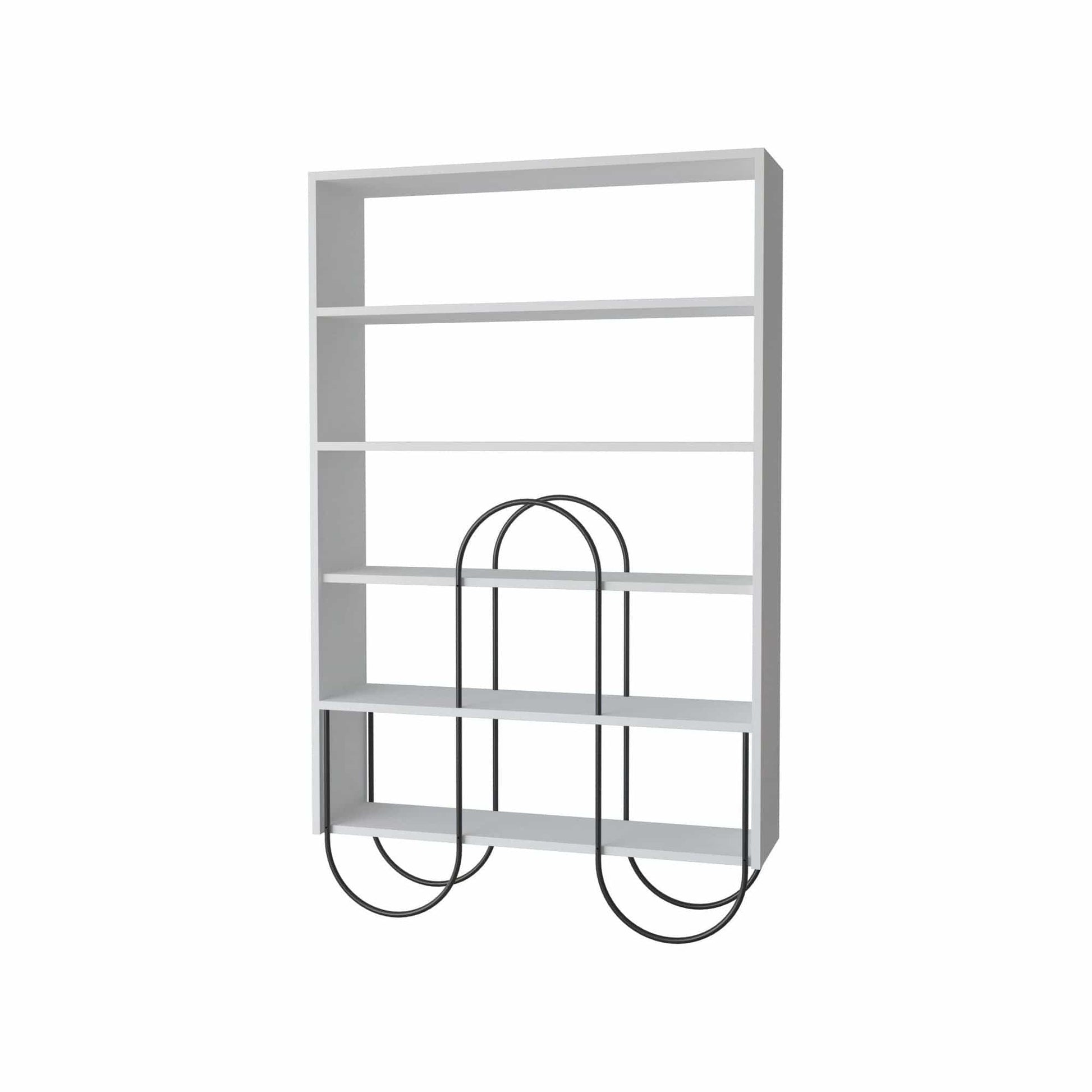 Biblioteca NORFOLK, alb, PAL melaminat, 96x26x160 cm