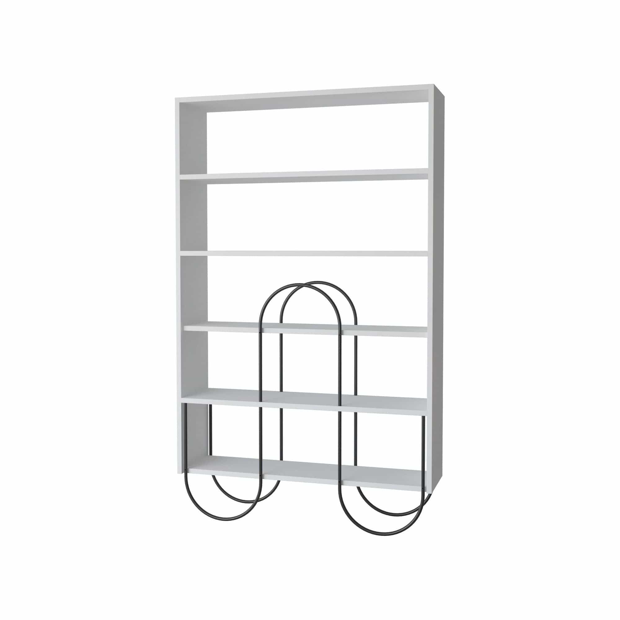 Biblioteca NORFOLK, alb, PAL melaminat, 96x26x160 cm