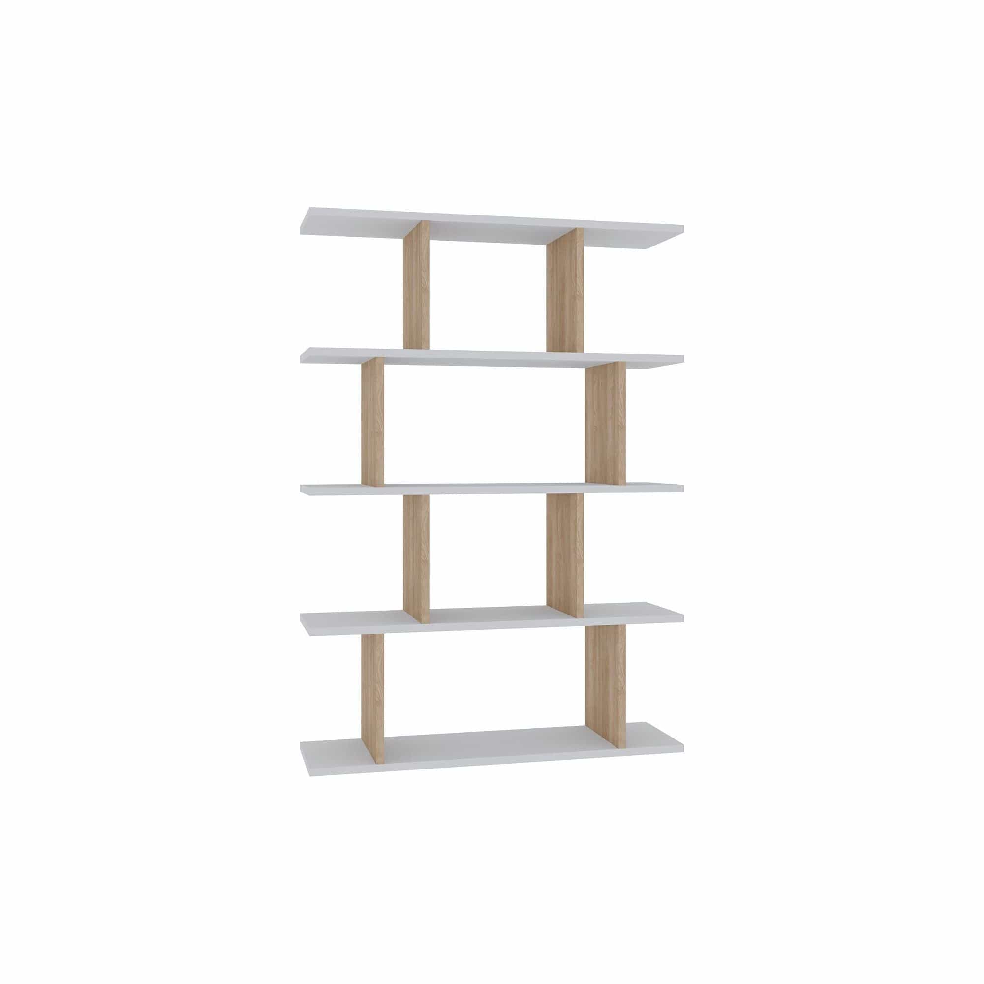 Biblioteca AMSTERDAM OCN-34609, stejar alb/alb