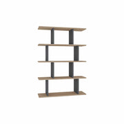 Biblioteca AMSTERDAM OCN-34613, stejar gri/gri