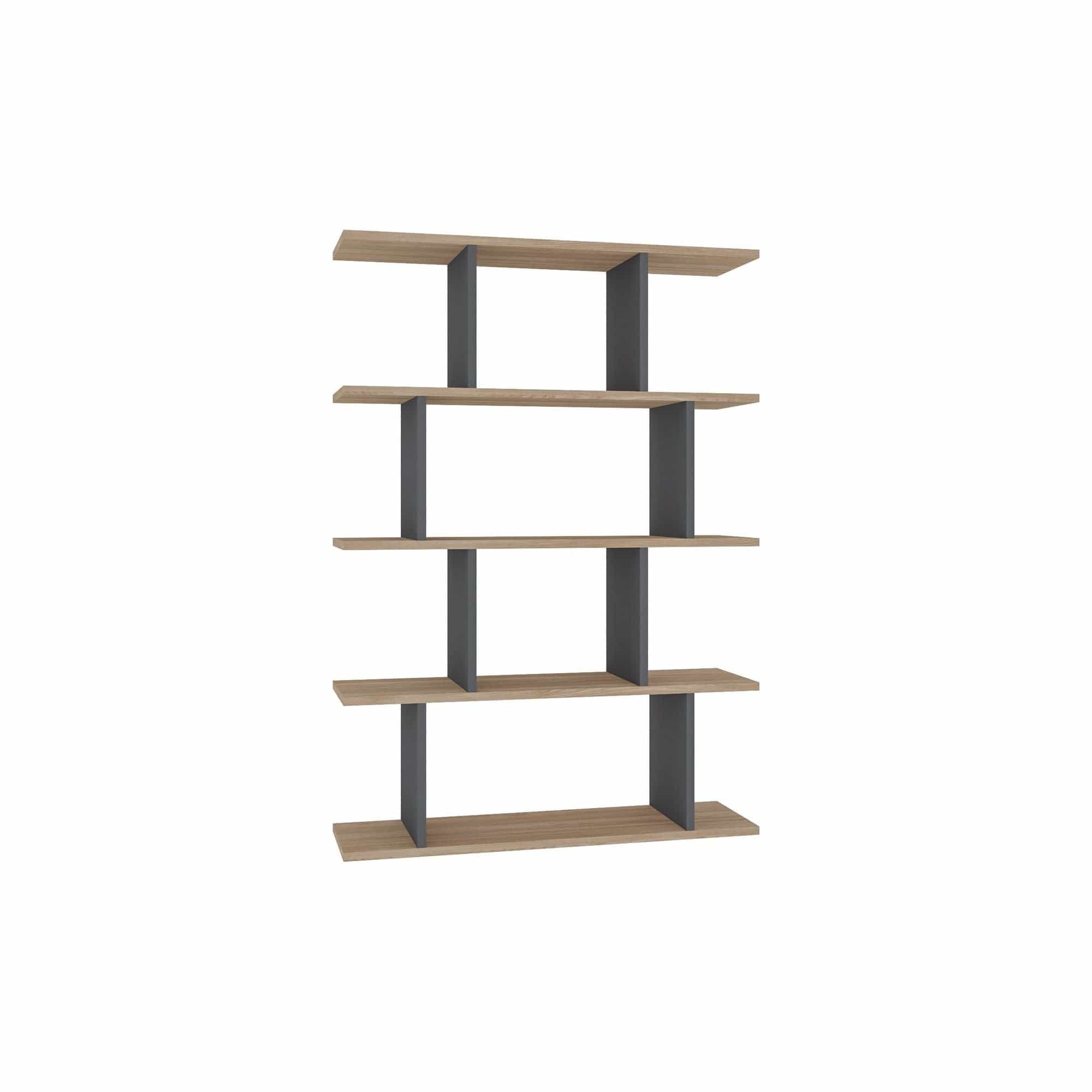 Biblioteca AMSTERDAM OCN-34613, stejar gri/gri