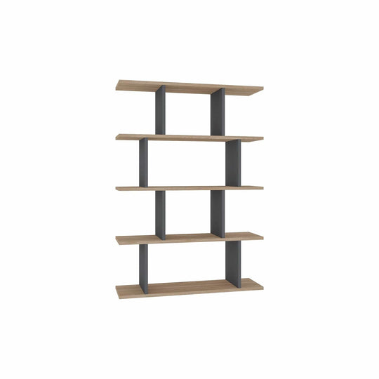 Biblioteca AMSTERDAM OCN-34613, stejar gri/gri