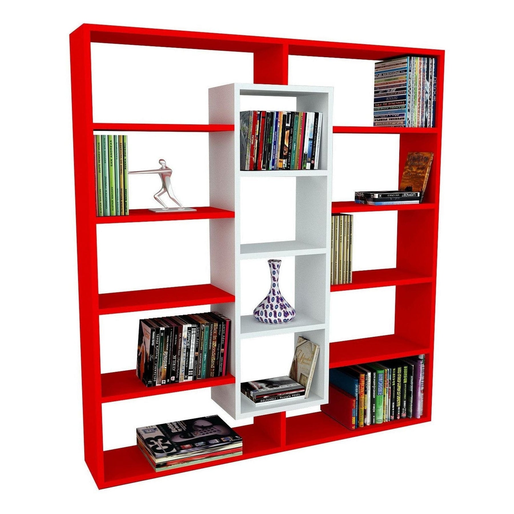 Biblioteca AMSTERDAM OCN-34627, rosu/alb
