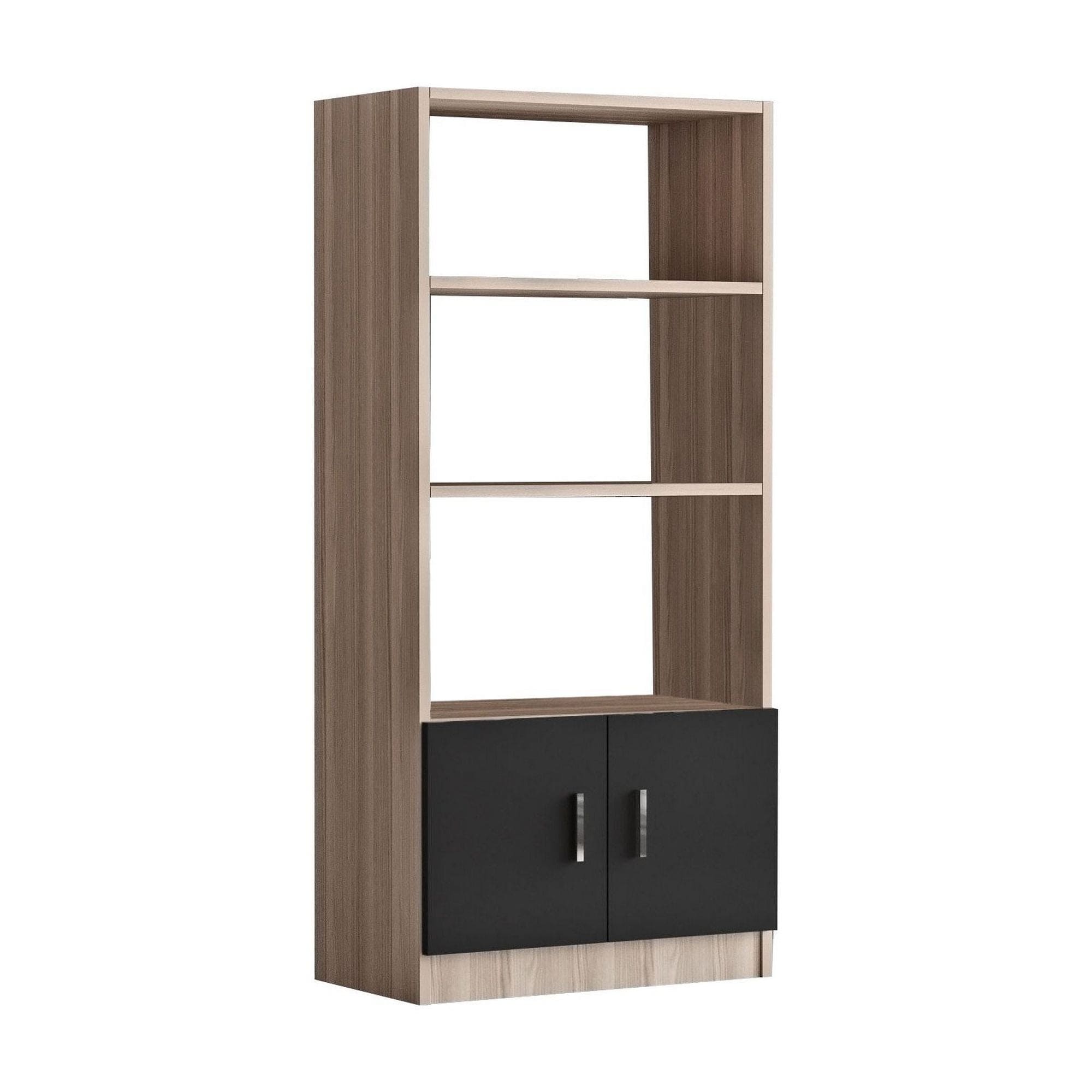 Biblioteca AMSTERDAM OCN-34641, stejar gri/gri